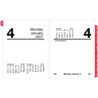 AT-A-GLANCE – Recharge de calendrier de bureau quotidien 2027 2 pages/jour – 3 3/4 po H x 3 po l – anglais-12 mois à onglet : janvier 2027 à decembre 2027