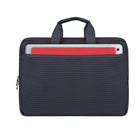 Rivacase - Central sacoche pour ordinateurs portables 15,6 po, noir -Le panneau de la poche avant est organisé pour ranger le smartphone, carte de viste et autres accessoires