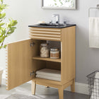 Modway - Render 18" Vanette de salle de bain - Noir de chêne-Trous centraux de 8"
