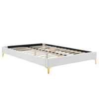 Modway - Sutton Performance Velvet Cadre de lit King, Blanc-Cadre de lit King