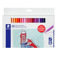 Staedtler - Feutres lavables Ultra de, couleurs assorties, paquet de 48-Parfait pour les projets scolaires d'art