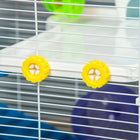 PawHut - Cage pour hamster 31 po L avec système de tubes tunnels - Bleu-Couleur : bleu, blanc