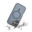 TUFF8 - iPhone 16 -  GlideGuard Mag Rugged Case - Bleu nuit-Compatible MagSafe : Les étuis MagSafe TUFF8 sont dotés d'aimants puissants pour un alignement sûr avec n'importe quel chargeur MagSafe et sans fil pour une charge plus rapide et plus facile.