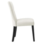 Modway - Silhouette Performance Velvet Chaises de salle à manger Ensemble de 2 - Blanc-Capsules de pied non marquées
