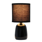 Simple Designs - Petite lampe de table ronde - noire avec abat-jour assorti-Assemblage et utilisation: Le produit est livré assemblé et il suffit de fixer l'abat-jour à la base avec un écrou à douille fourni avant utilisation