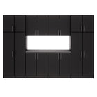 Prepac - Ensemble de rangement Elite G - Noir -L'ensemble G comprend : 2 armoires de rangement de 32 po BES 3264 , 2 armoires murales empilables de 32 po BEW 3224 , 2 armoires de 16 po BEB 3216 , 2 armoires murales de 30 po de haut BEW 3230 .