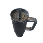 Splash - Gobelet de 900 ml à paille en silicone, noir-100 % étanche