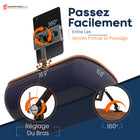 ShoppingAll - Coussin Support Réglable Pour Tablette Avec Bol À Collations - Gris-Rangement Polyvalent - Le bol à collation en silicone amovible comprend trois compartiments pour les collations, les boissons ou les petits objets comme des télécommandes et des lunettes. Facile à nettoyer.