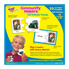 Aides communautaires TREND Puzzles amusants à connaître -Pièces durables de 3" x 3". Boîte de rangement robuste. Photos pour un apprentissage réel.