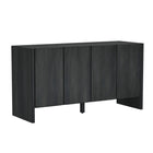 Manhattan Comfort - Buffet moderne Linda 60" à 4 portes - gris charbon-Recommandé pour un téléviseur jusqu'à 70 pouces