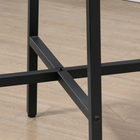 HOMCOM - Table à manger industrielle ronde 31,5 po pour 4 personnes - brun rustique-Dimensions totales : Ф31,5 po x 29,9 po H (Ф80 x 76H cm) 