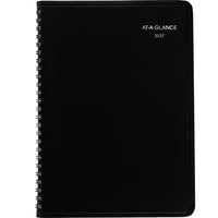 AT-A-GLANCE - Cahier de rendez-vous hebdomadaire/mensuel QuickNotes 2027 - 9 7/8 po H x 8 po l - noir - bilingue-12 mois avec onglet : janvier 2027 à décembre 2027