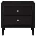Modway - Providence Table de chevet ou table d’appoint, Cappuccino-Pieds en bois effilés