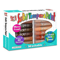 Kwik Stix - Ensemble de bâtons de peinture tempera pour tons de peau, paquet de 14-Débouchez, tournez et peignez