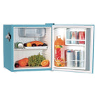 Frigidaire - Réfrigérateur bar rétro avec ouvre-bouteille sur le côté - 1,6 pi ca - Bleu-Deux étagères dans la porte permettent le rangement facile des canettes individuelles ainsi que de bouteilles de 2 L