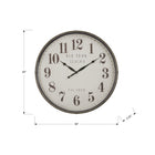 Monarch Specialties - Horloge - 30 po Rond - Surdimensionné Grand - Horloge Murale - Brun - Transitionnel-Fabriqué à partir d'un cadre en plastique durable et d'une surface en verre, il s'agit d'un élément de qualité et fonctionnel pour votre décoration intérieure
