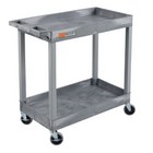 Luxor - Chariot utilitaire polyvalent à deux plateaux cuvettes Luxor TUFFY XL - 32" L x 18" P - gris-Construit avec deux plateaux cuvettes en polyéthylène haute densité pour un transport sécurisé de divers articles