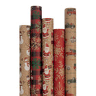 JAM Paper Rouleaux de papier emballage Kraft, ensemble de Noël, 125 pi2, 5/paquet (165K5KRCHR)-Taille : Rouleau de 125 pi2