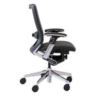 Nightingale - Fauteuil de travail à dossier moyen IC2 - Noir-Base à 5 griffes en aluminium poli