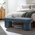 Modway - Orla Performance Velvet Banc - Cadet Blue-Pieds cylindriques ronds