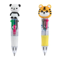 Merangue - Mini stylos animaux multicolores - Lot de 2-Stylo multicolore avec mécanisme de changement de couleur facile à utiliser