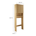 Modway - Render Par-dessus les toilettes Armoire de rangement de salle de bain in Chêne-Construction en panneaux de particules