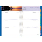 Mead - Agenda hebdomadaire/mensuel escapade tropicale 2025 - 8 1/4 po H x 5 7/8 po l - couleurs assorties - bilingue-Mois passe et futur en reference