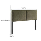 Modway - Lindee Tissu Boucle Tête de lit King, Sage-7