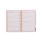The Happy Planner - Planificateur personnalisable Pastel Petals 2025-2026 12-mois-Le motif de Pastel Petals regorge de fleurs vibrantes, de motifs ondulés et de citations inspirantes dans des couleurs audacieuses comme le rose, le vert, le jaune et l’orange