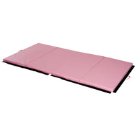 Soozier - Tapis De Gymnastique Pliant 4 pi L x 8 pi L x 2 po P - Tapis D’Exercice Avec Poignées De Transport Pour Yoga - Mma - Arts Martiaux - Rose-Tapis de roue parfait pour les exercices au sol, les programmes d’entraînement, le pilates, les étirements, le yoga, les arts martiaux, la gymnastique, les activités de garderie et plus encore  