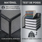 ShoppingAll - Organisateur de bureau avec plateau à papier à 5 niveaux et 1 section verticale pour documents-Fabriqué à partir de treillis en fil d'acier de qualité industrielle avec un cadre en métal renforcé et des pieds antidérapants, garantissant que l'organisateur supporte de lourdes charges sans vaciller ni rayer votre bureau.