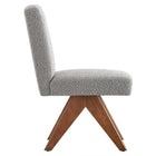 Modway - Lyra Tissu Boucle Fauteuil d’appoint de la salle à manger Ensemble de 2 - Gris clair-Assemblée requise