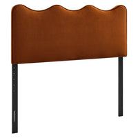 Modway - Athena Velours de performance résistant aux taches Tête de lit King Size, Rouille-Velours de performance résistant aux taches