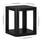 Hudson&Canal - Table d'appoint carrée Stellan 20 po de largeur - Grain noir-9