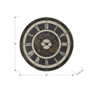 Monarch Specialties - Horloge - 30 po Rond - Mécanisme D'Engrenage - Surdimensionné Grand - Horloge Murale - Brun - Transitionnel-Fabriquée avec un cadre en plastique durable et une surface en verre, cette horloge ajoute une touche à la fois fonctionnelle et décorative à votre intérieur