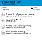 Imprimante monochrome HP LaserJet M209dw-Caractéristiques clés – vitesses d’impression rapides, impression recto verso automatique, boutons intelligents et bac d’alimentation de 150 feuilles
