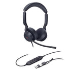Casque UC double Yealink UH44 - Casque pour téléphone et ordinateur - Certifié UC - Noir-Longueur du câble du casque : 0,65 m (du casque à l'unité de contrôle d'appel)