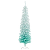 HOMCOM - Sapin de Noël artificiel fin - sapin de Noël crayon - bleu dégradé-Le sapin de Noël artificiel a une forme fine et élancée 