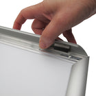 SECO Snap Affiche Cadre Cas, 11 x 17 pouces, Argent-Vient avec des vis et des bouchons bruts