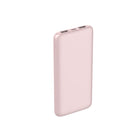 Evry - Chargeur portable à trois sorties USB de 10 000 mAh - Rose-3 recharges complètes pour les téléphones intelligents
