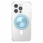 PopSockets - PopGrip pour MagSafe rond avec anneau adaptateur Blue Sigh-Retirez facilement le dessus pour recharger votre téléphone sans fil.