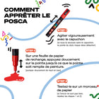 Posca - Marqueurs de peinture à base d'eau - Pointe fine réversible (0,9-1,3 mm) - Couleurs assorties - paquet de 8-9