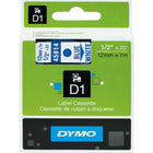 DYMO - Ruban d'étiquettes D1, 12 mm (1/2 po), bleu sur blanc-Ruban Dymo Standard D1