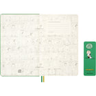 Moleskine - 2026 Peanuts Charlie et Snoopy édition limitée 12 mois couverture rigide agenda journalier - 5 po x 8.25 po - vert émeraude-Autocollants Et Marque-Page Peanuts