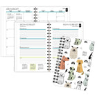 Staples - Agenda scolaire hebdomadaire/mensuel chiens 2026-2027 - 8 1/2 po H x 5 1/2 po l - multicolore - bilingue-Format des pages : 8 1/2 po H x 5 1/2 po l