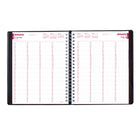 Brownline - 2026 Agenda de rendez-vous quotidien pour 4 personnes - 11 po x 8-1/2 po - Noir - Anglais-Reliure spirale double avec couverture souple d'aspect lézard