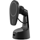 Scosche - MagicMount Pro Charge6 Support de téléphone magnétique pour tableau de bord/pare-brise - Noir-Chargez sans fil un smartphone compatible Qi, sans avoir à connecter un câble