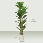 HOMCOM - Arbre artificiel figuier lyre 4 pi pour décoration intérieure - vert - lot de 2-Convient aux salons, chambres, bureaux à domicile et entrées 