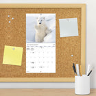 DateWorks - Mini Calendrier Mural 16 Mois de 2025 Animaux Bébés - 7 po x 7 po - Bilingue-Parfait à accrocher sur un mur, un tableau en liège ou un tableau d'affichage à la maison, à l'école ou au bureau