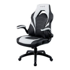 Emerge - Fauteuil de jeu en cuir reconstitué Vortex de la gamme - noir et blanc-Appuie-tête intégré pour plus de confort